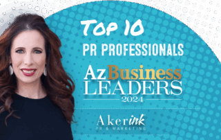Andrea Aker Earns AzBusiness Leaders Recognition for Fourth Straight Year, Honored Among Top 10 PR Pros Statewide