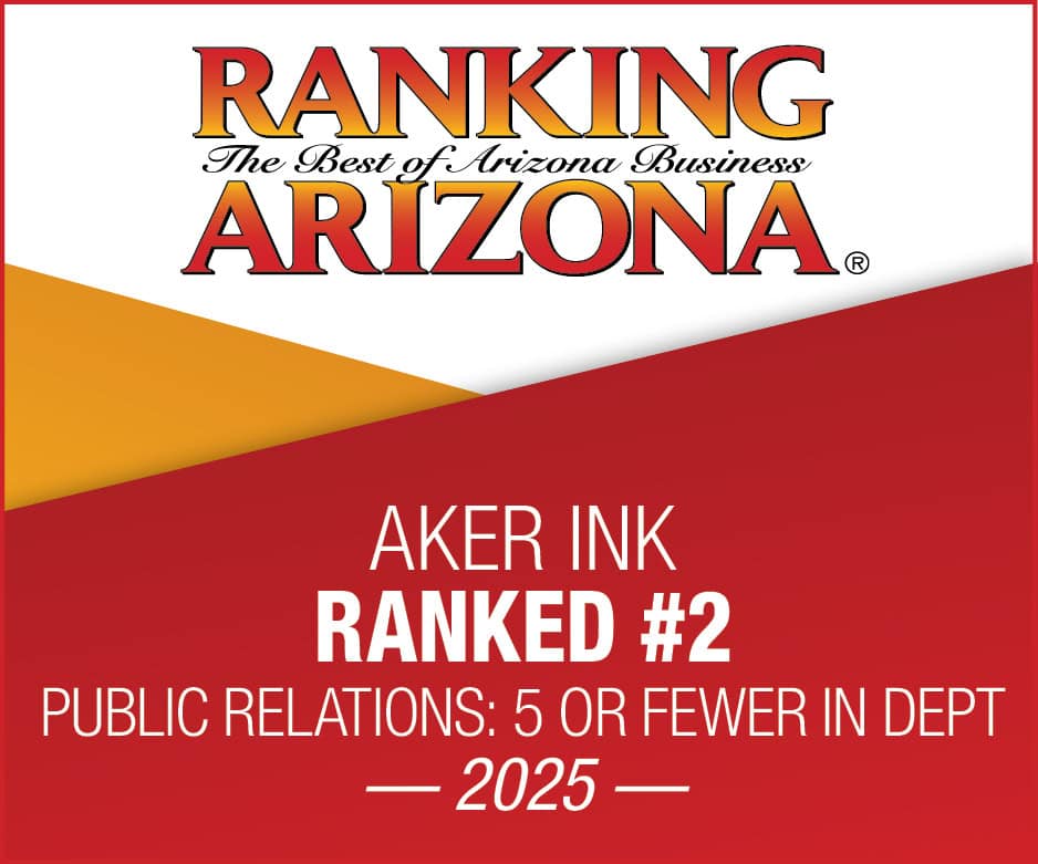 Ranked #2 in Arizona for Public Relations by Ranking Arizona