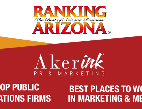 Ranking Arizona 2025: Aker Ink Named a Top PR Firm & Best Place to Work in Marketing, Media